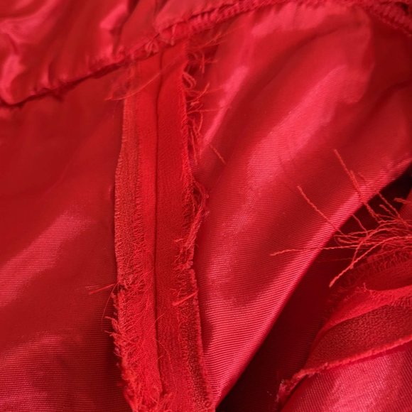 Mike Benet Formals 1960s Vintage Red Chiffon Intricate Sequin Dress - size 10* - Picture 14 of 16